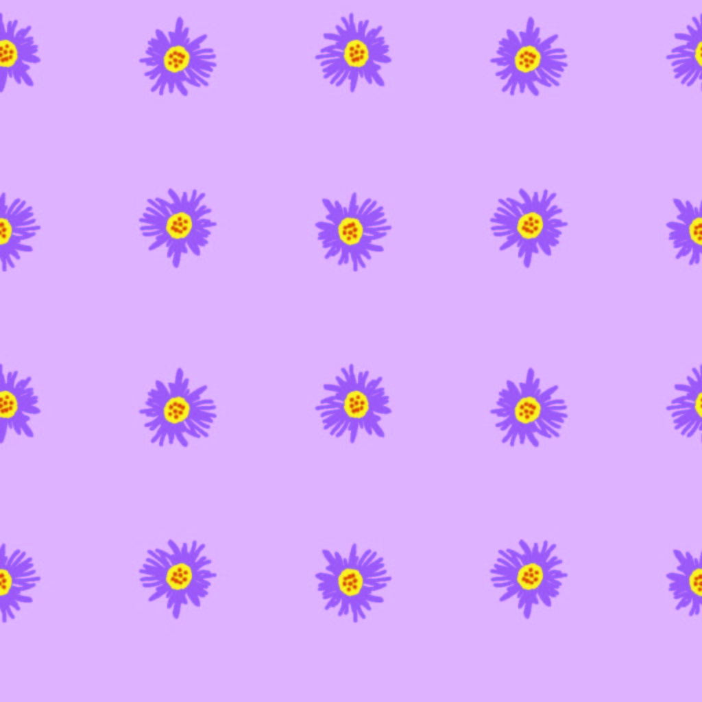 Purple Aster RWD24-A65 Repeat Illustration